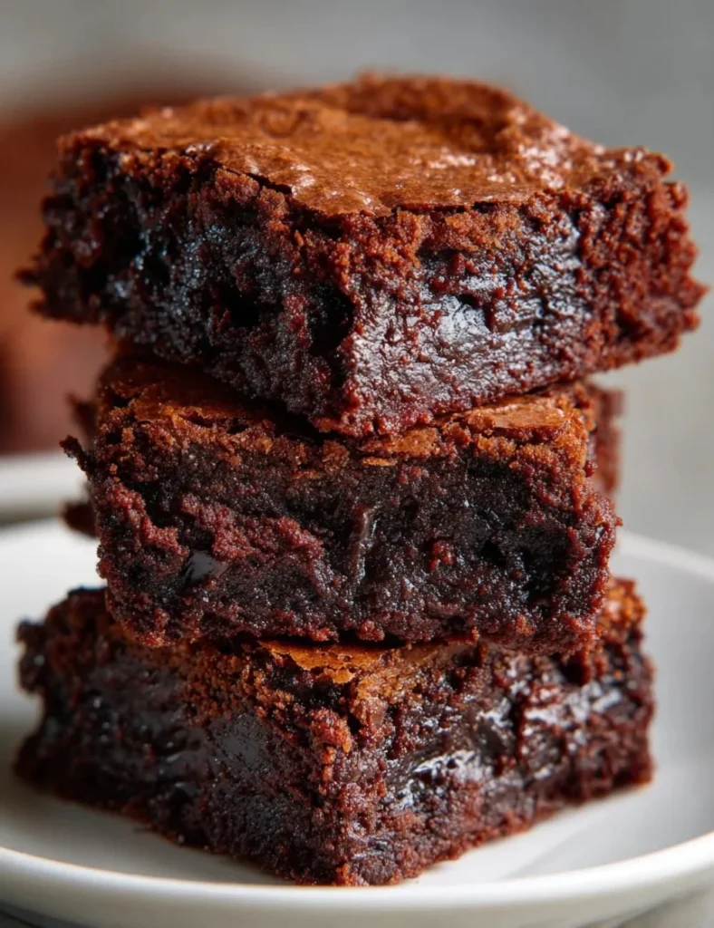 Homemade healthy banana brownies topped with nuts and chocolate chips.