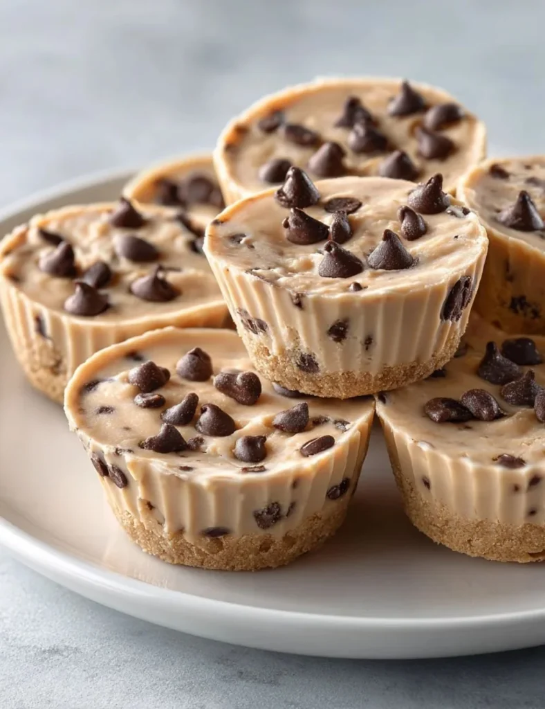 High protein yogurt cookie dough cups for a delicious snack
