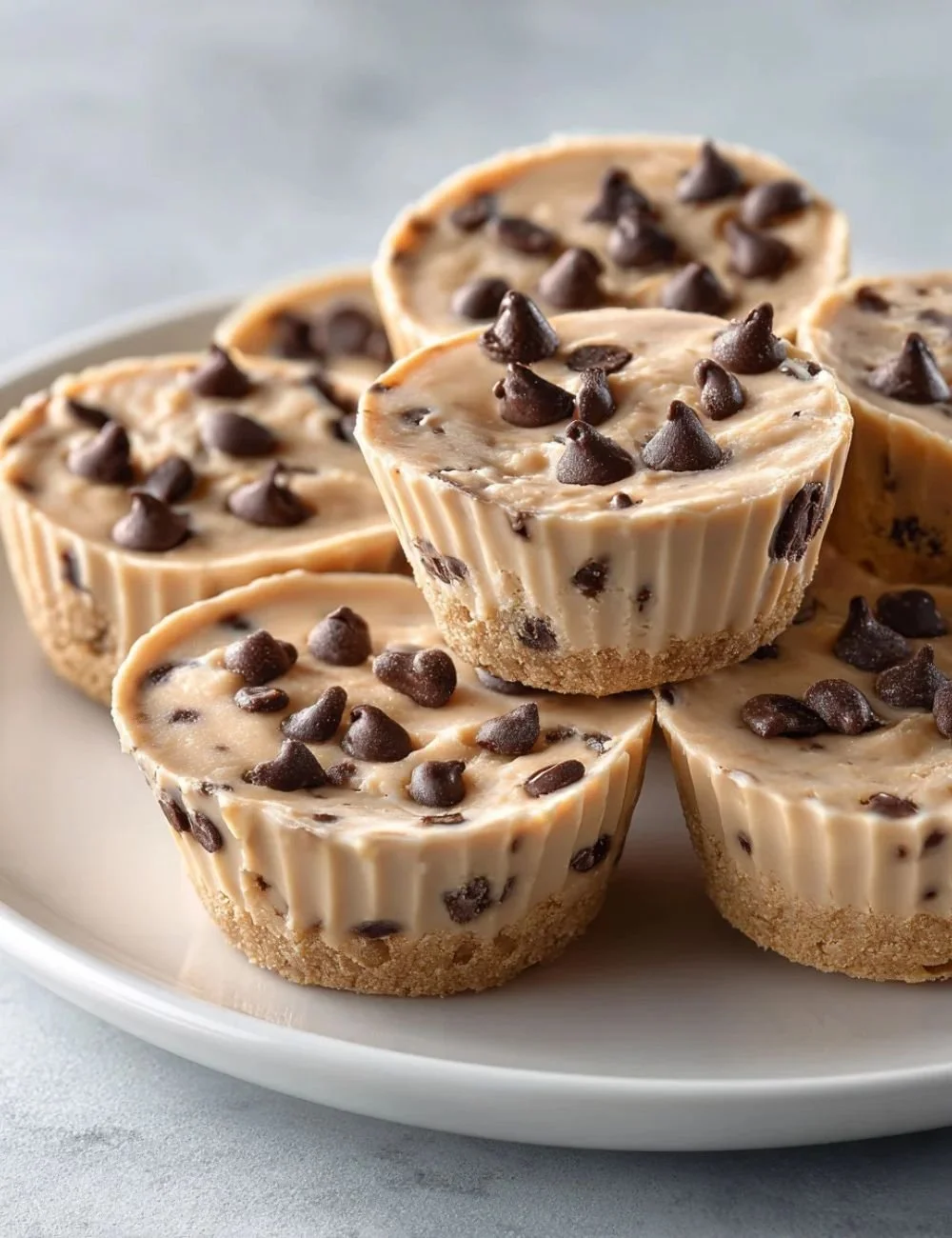 High protein yogurt cookie dough cups for a delicious snack