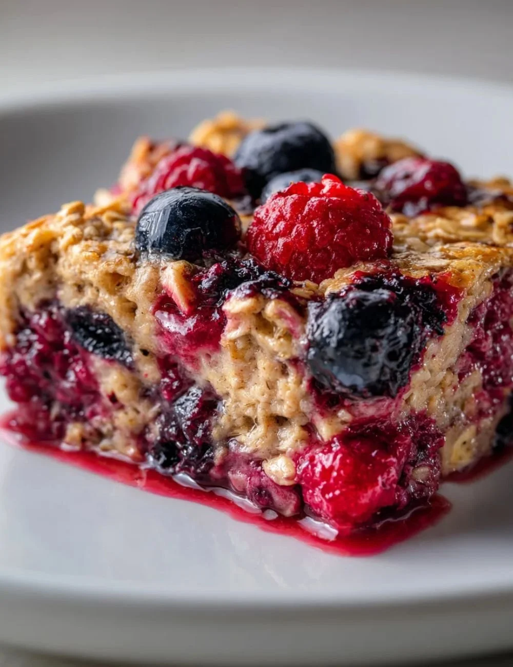 A bowl of freshly baked oatmeal topped with fruits and nuts