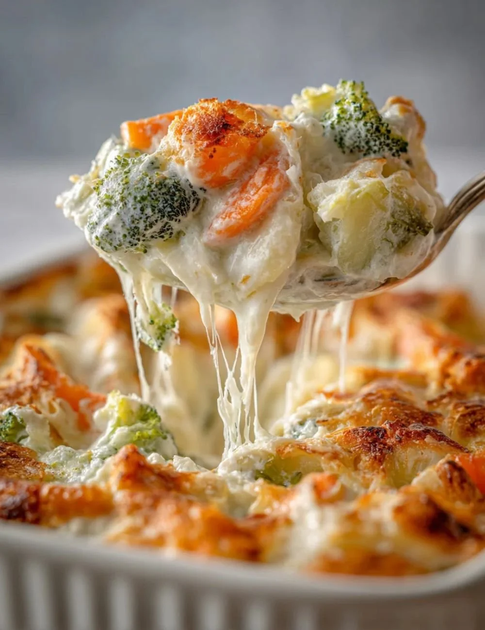 Creamy winter vegetable bake featuring seasonal vegetables baked to perfection