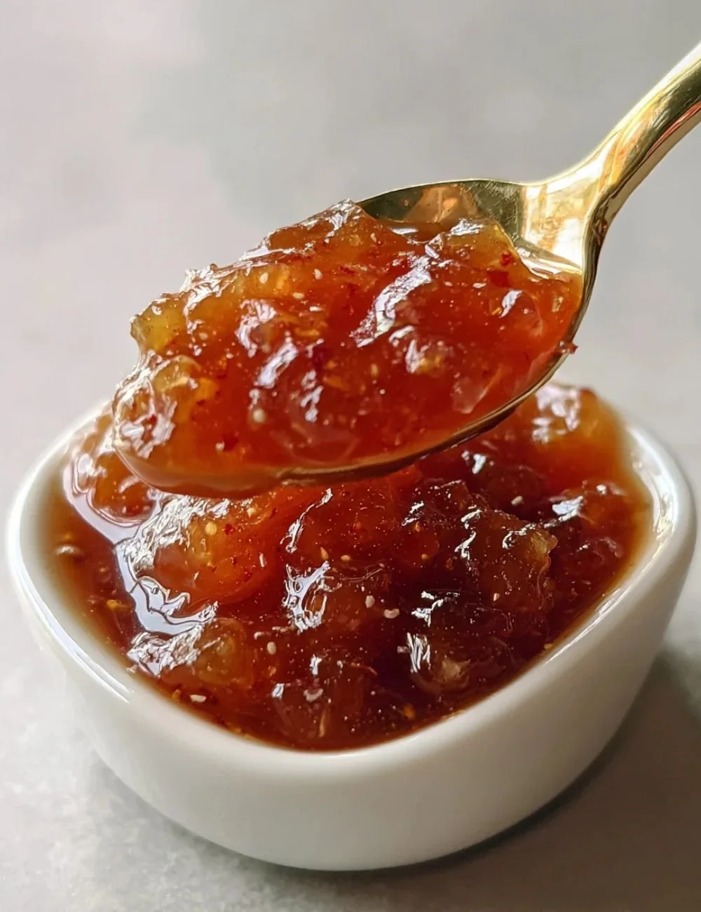 Homemade easy apple pie jam in a jar with fresh apples