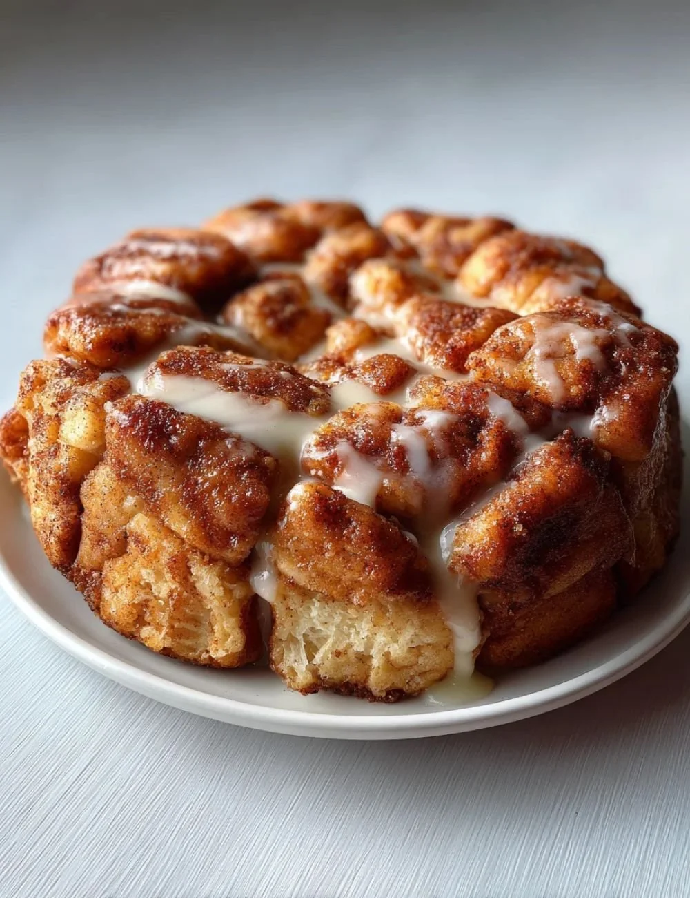 High Protein No Sugar Monkey Bread served on a wooden board