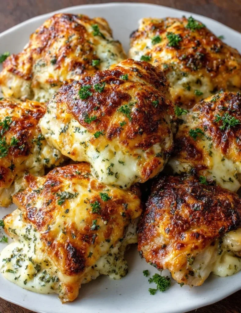 Keto Baked Cheesy Ranch Chicken Thighs recipe image