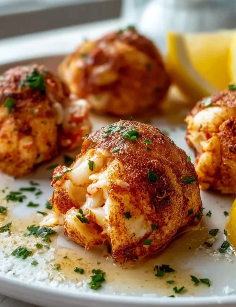 Delicious Lobster Crab Butter Bombs ready to be served with dipping sauce