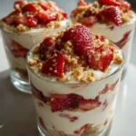 Delicious Minute Strawberry Cheesecake Breakfast served on a plate