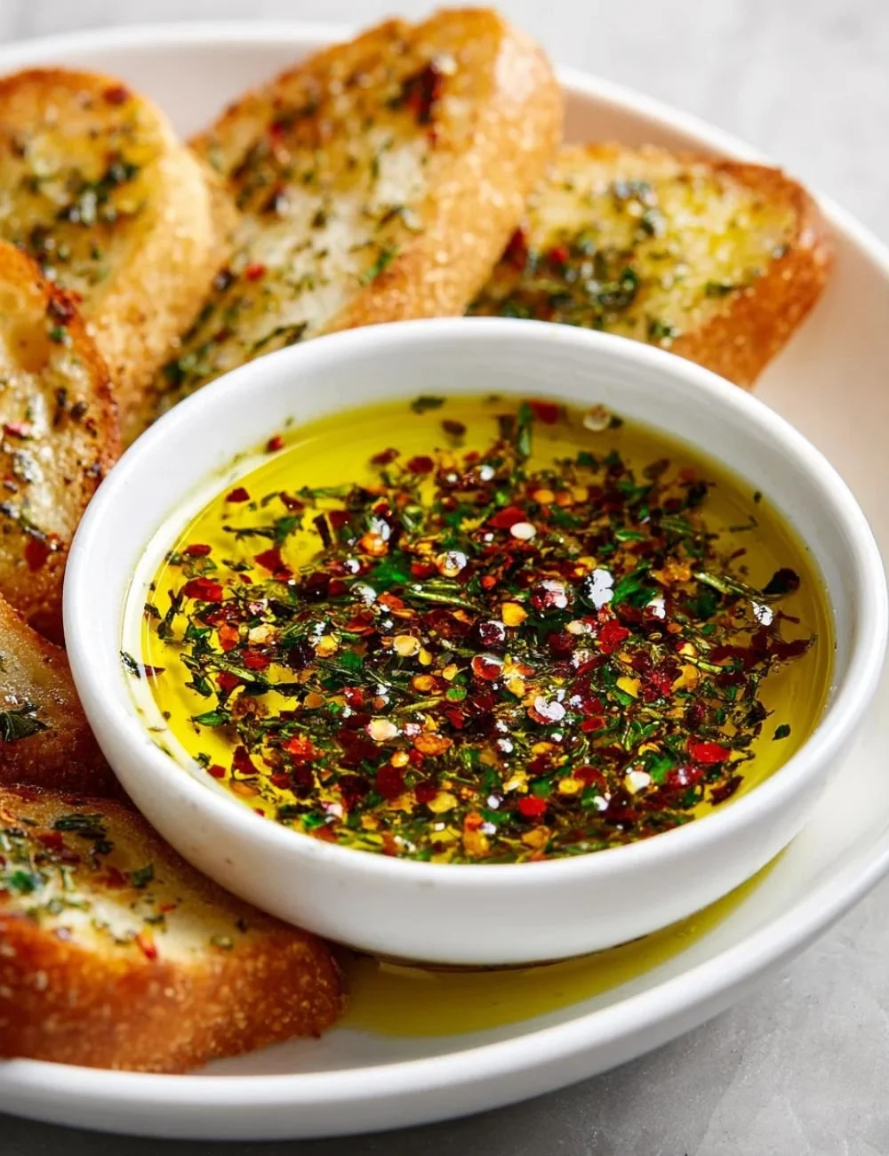Delicious Carrabba's bread dipping oil served with fresh bread