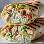 Delicious Chicken Avocado Ranch Burritos with fresh ingredients