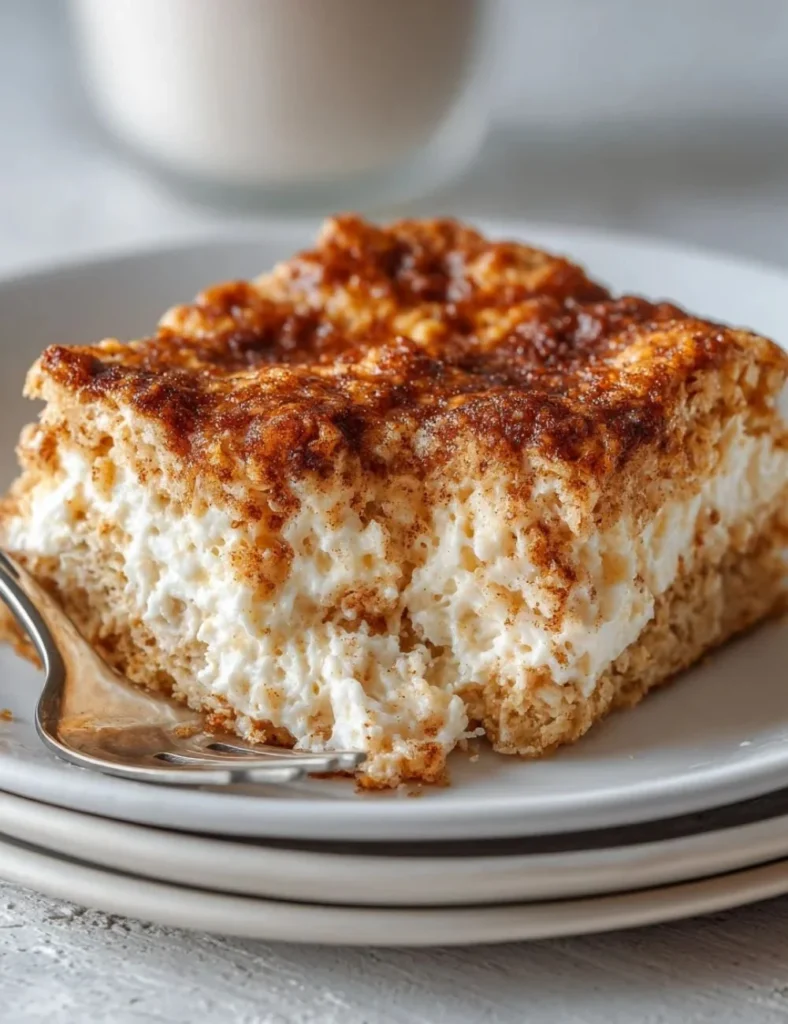 Baked Cinnamon Cottage Cheese Oatmeal served in a dish