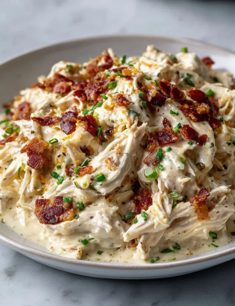 Comfort Crock Pot Crack Chicken served in a bowl