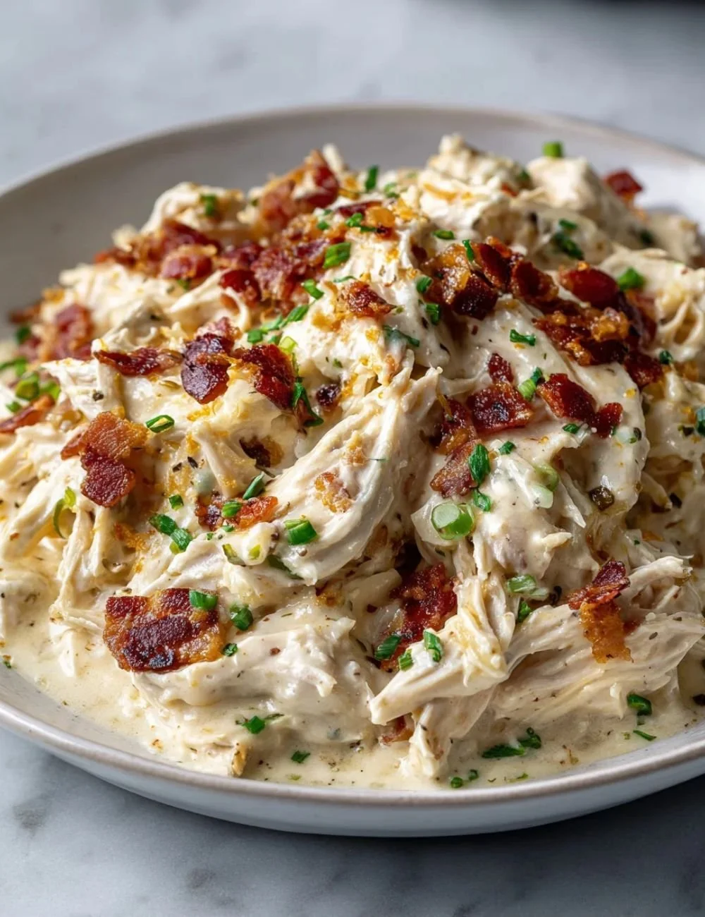 Comfort Crock Pot Crack Chicken served in a bowl