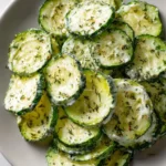 Crunchy ranch cucumber chips in a bowl