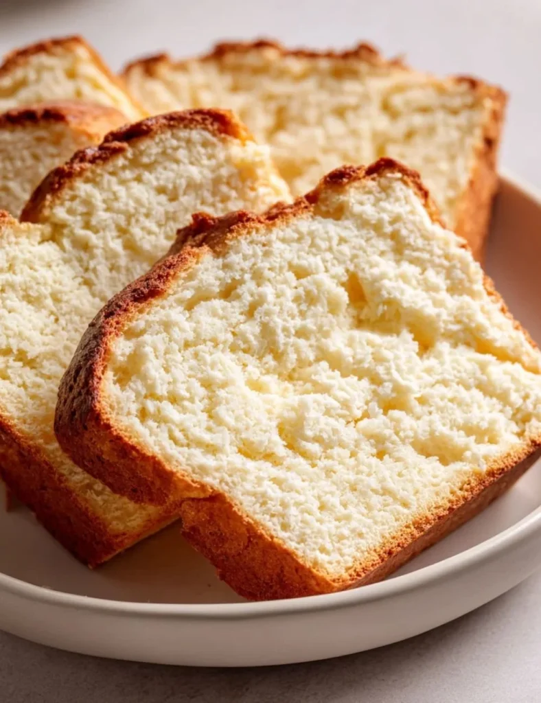 Delicious high protein low carb cottage cheese bread ready to serve