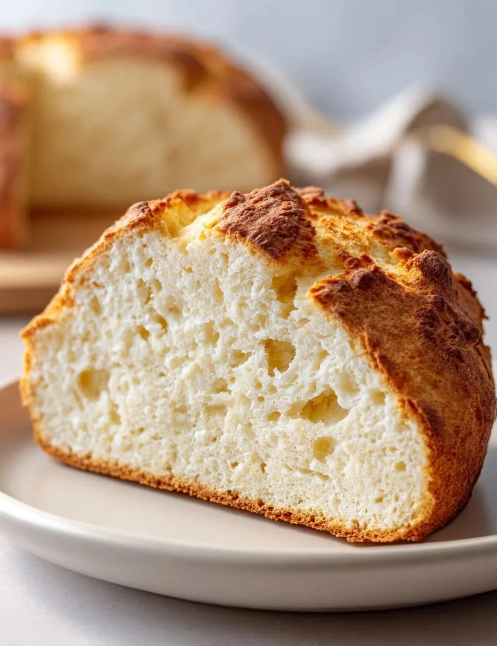 High protein low carb cottage cheese bread fresh out of the oven