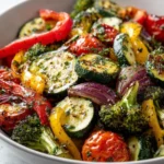 Colorful Marry Me Roasted Vegetable Medley with a variety of seasonal vegetables