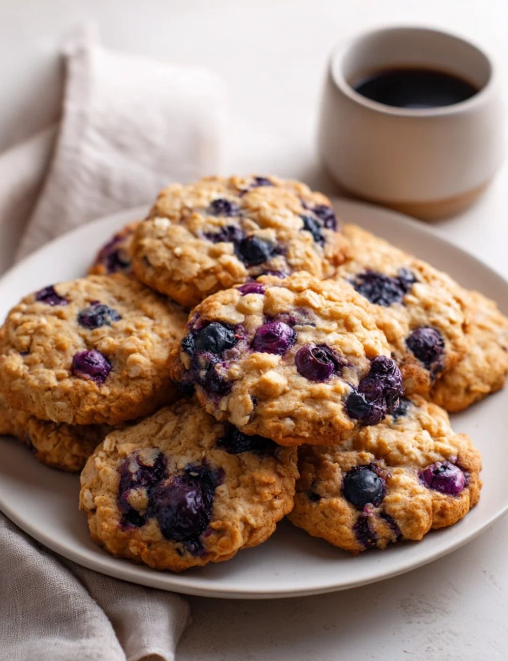 Chewy Blueberry Oatmeal Cookies