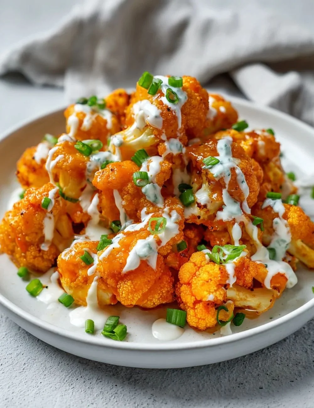 Air Fryer Buffalo Cauliflower & Blue Cheese