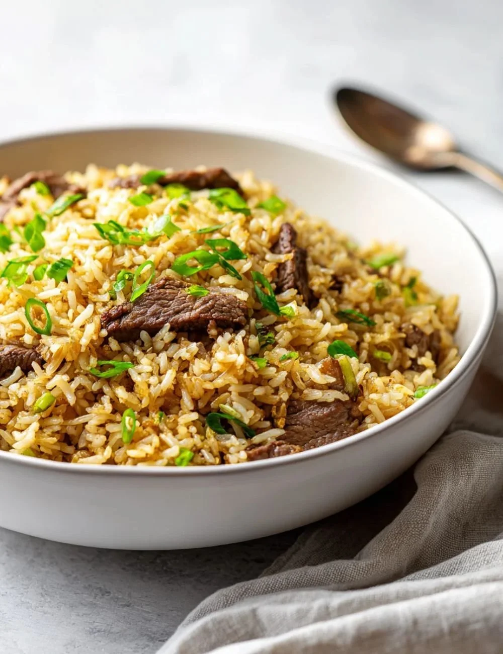 Beef Garlic Rice Skillet