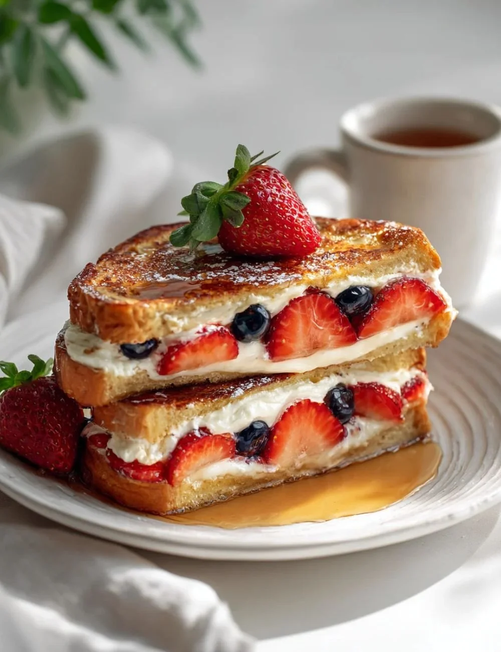 Berry Cream Cheese Stuffed French Toast