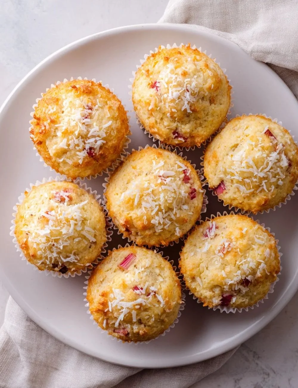 Best Rhubarb Coconut Muffins
