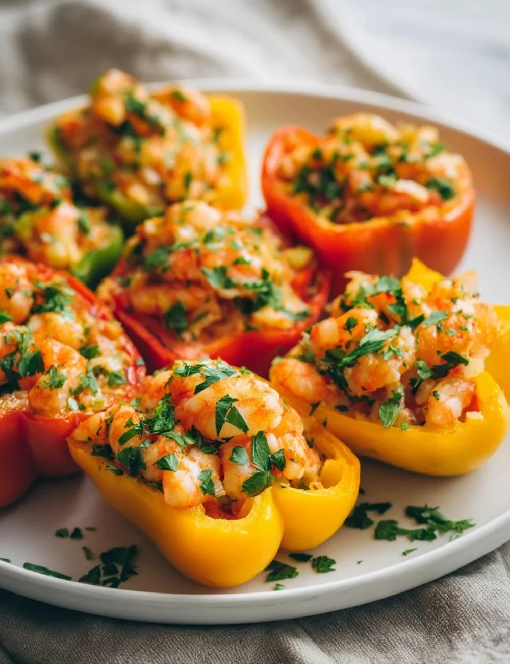 Best Shrimp Stuffed Bell Peppers