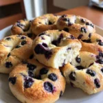 Delicious Blueberry Lemon Protein Bagels with fresh blueberries and lemon flavor.