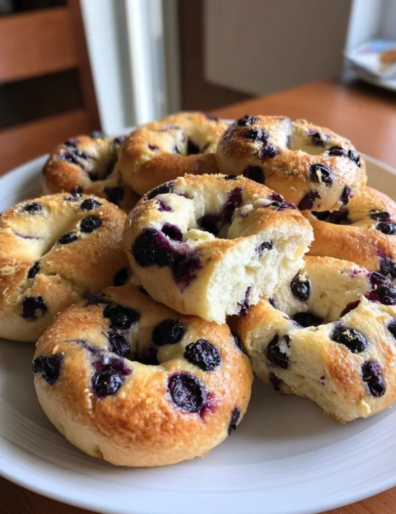 Blueberry Lemon Protein Bagels