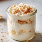 Delicious cottage cheese banana pudding served in a bowl