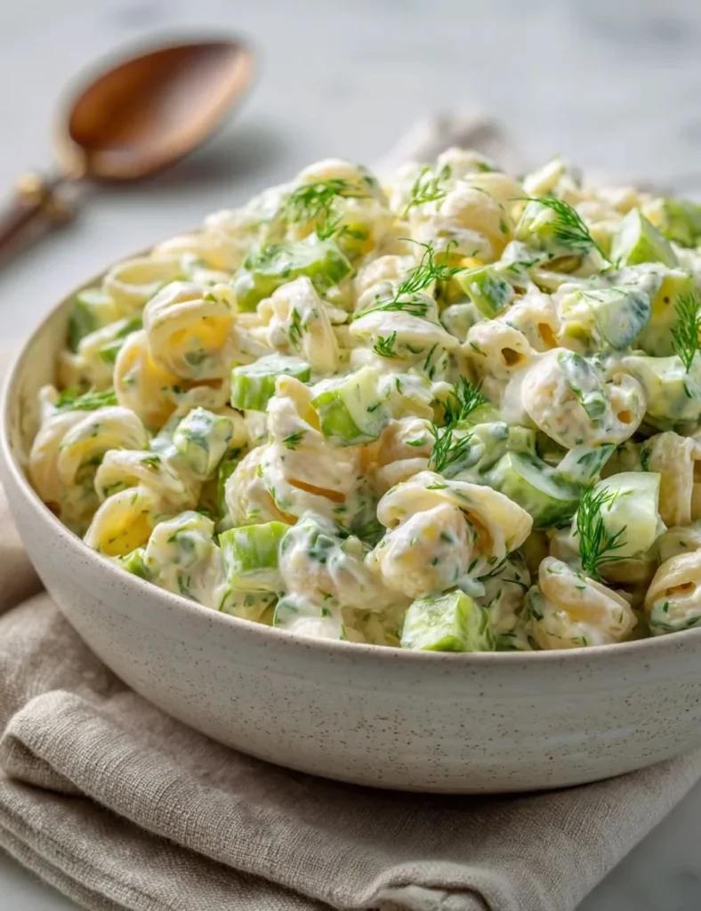 Creamy Dill Pickle Pasta Salad