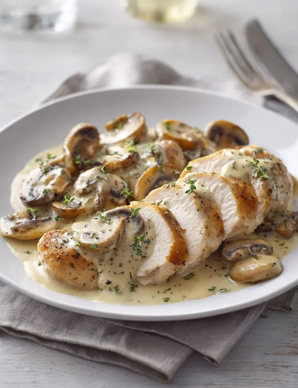 Creamy Mushroom Chicken Skillet
