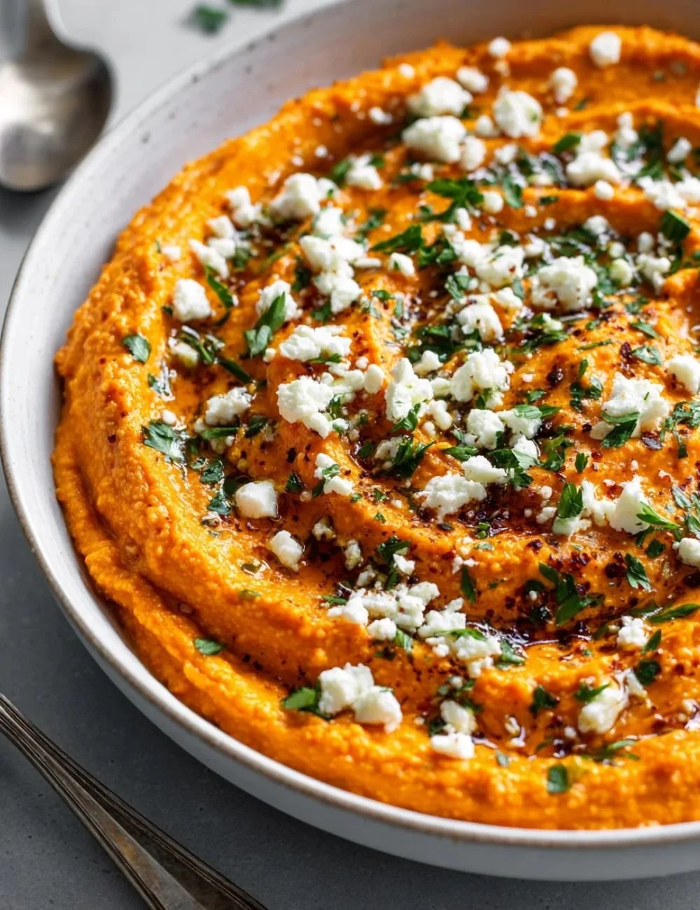 Creamy Whipped Roasted Carrot Feta Dip