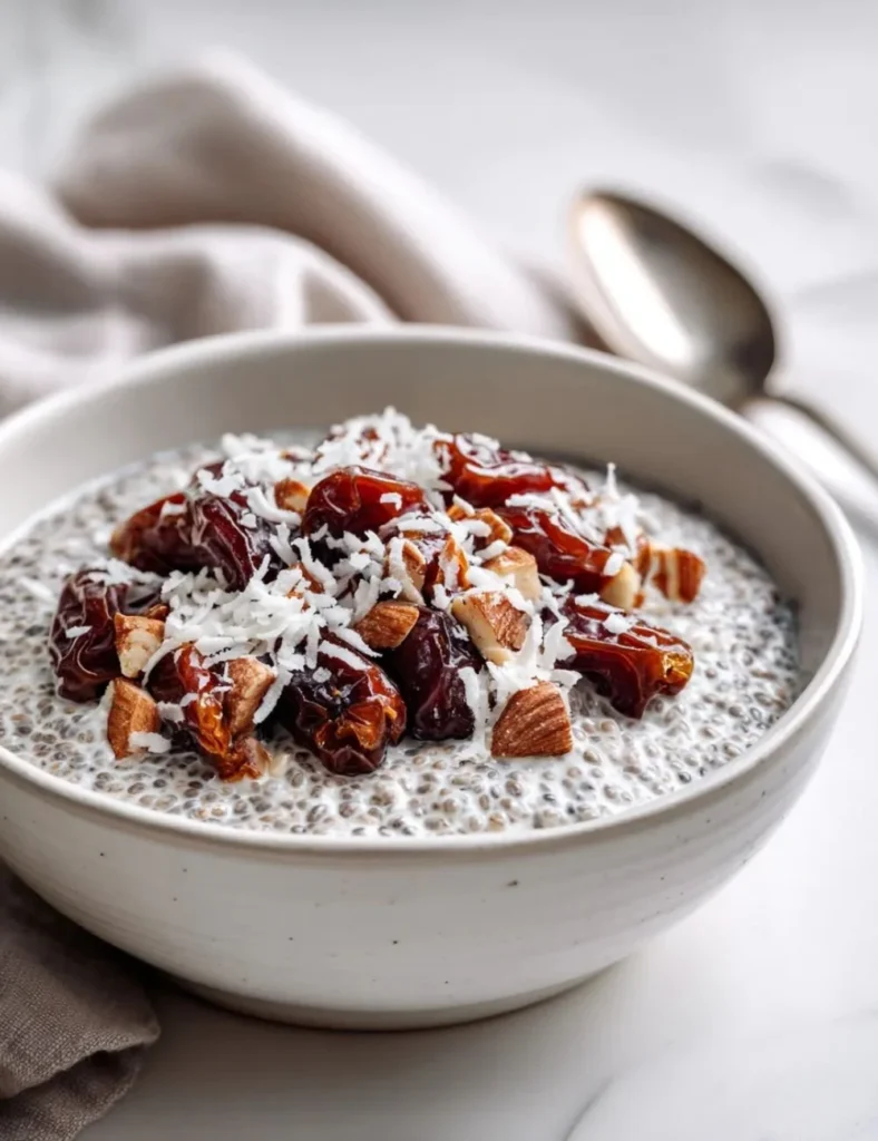Healthy Chia Seed Pudding with Dates