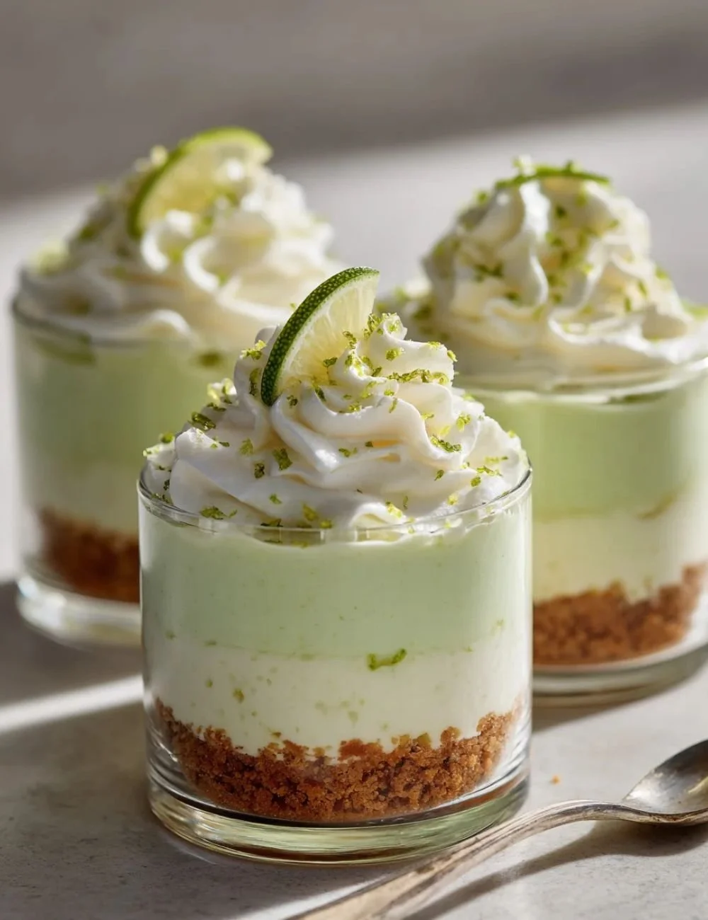 Healthy No Bake Key Lime Pie Protein Jars