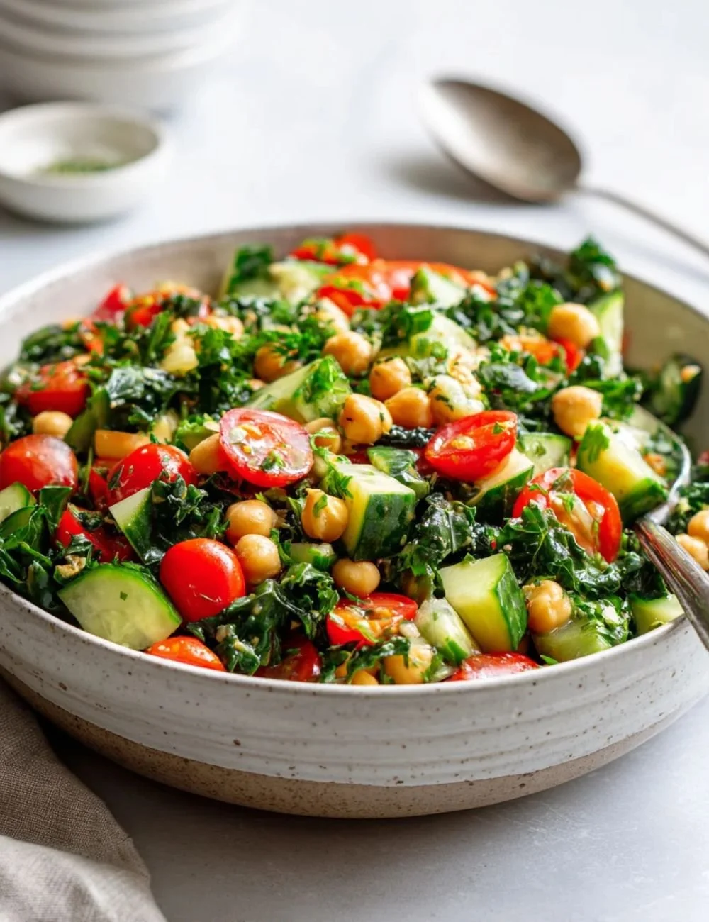 Non-alcoholic Ale Chickpea Mediterranean Salad