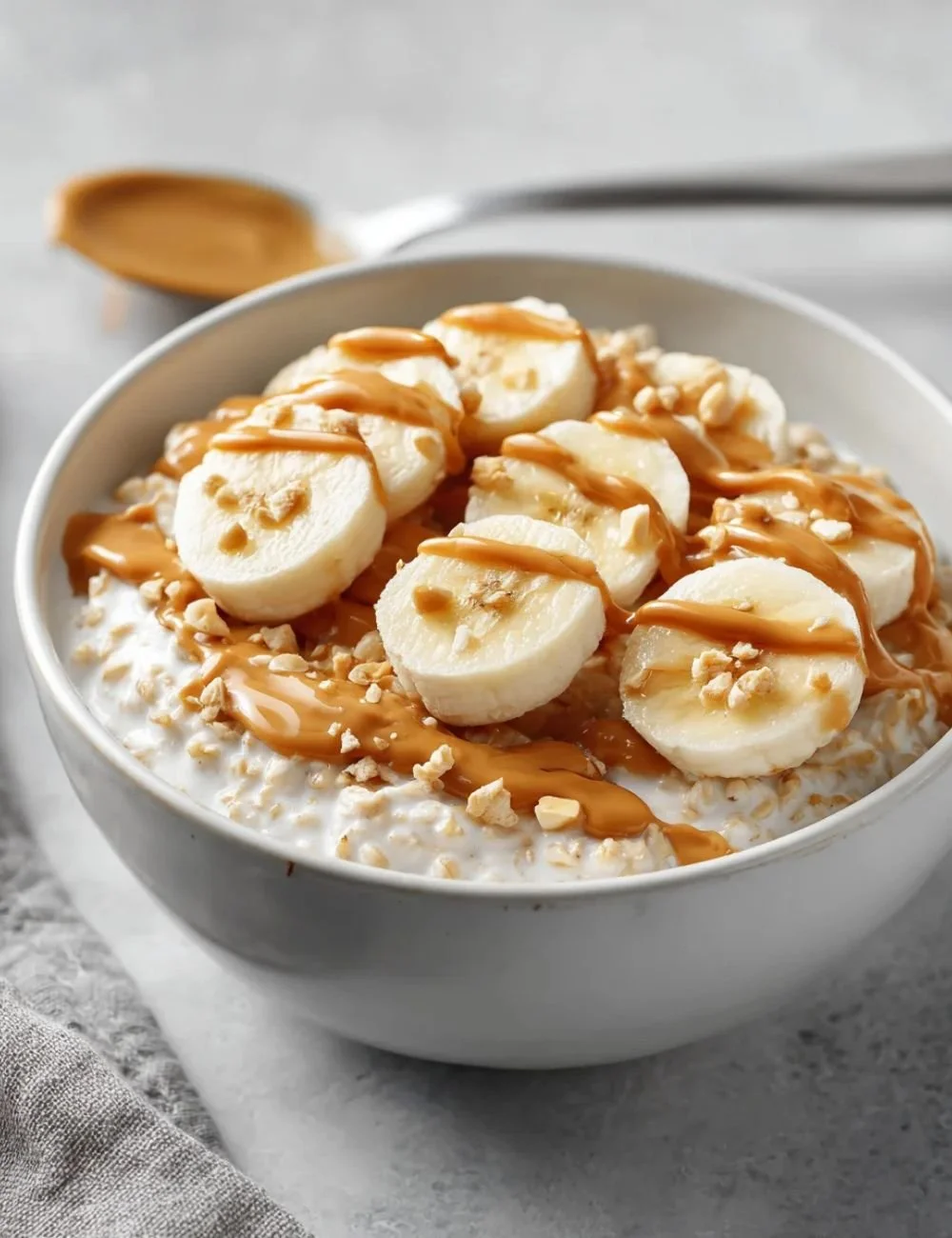 Peanut Butter Banana Cottage Cheese Oats