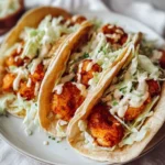 Delicious air fryer shrimp tacos served with fresh toppings