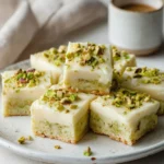 St. Patrick's Day Pistachio Dessert Squares with green toppings