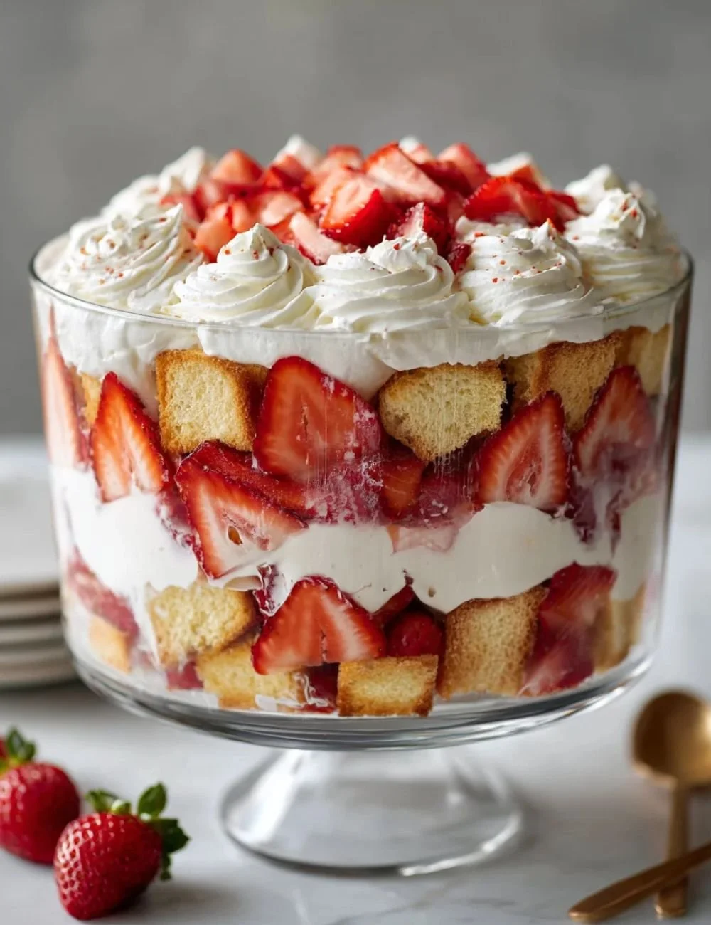 Strawberry Cream Easter Trifle