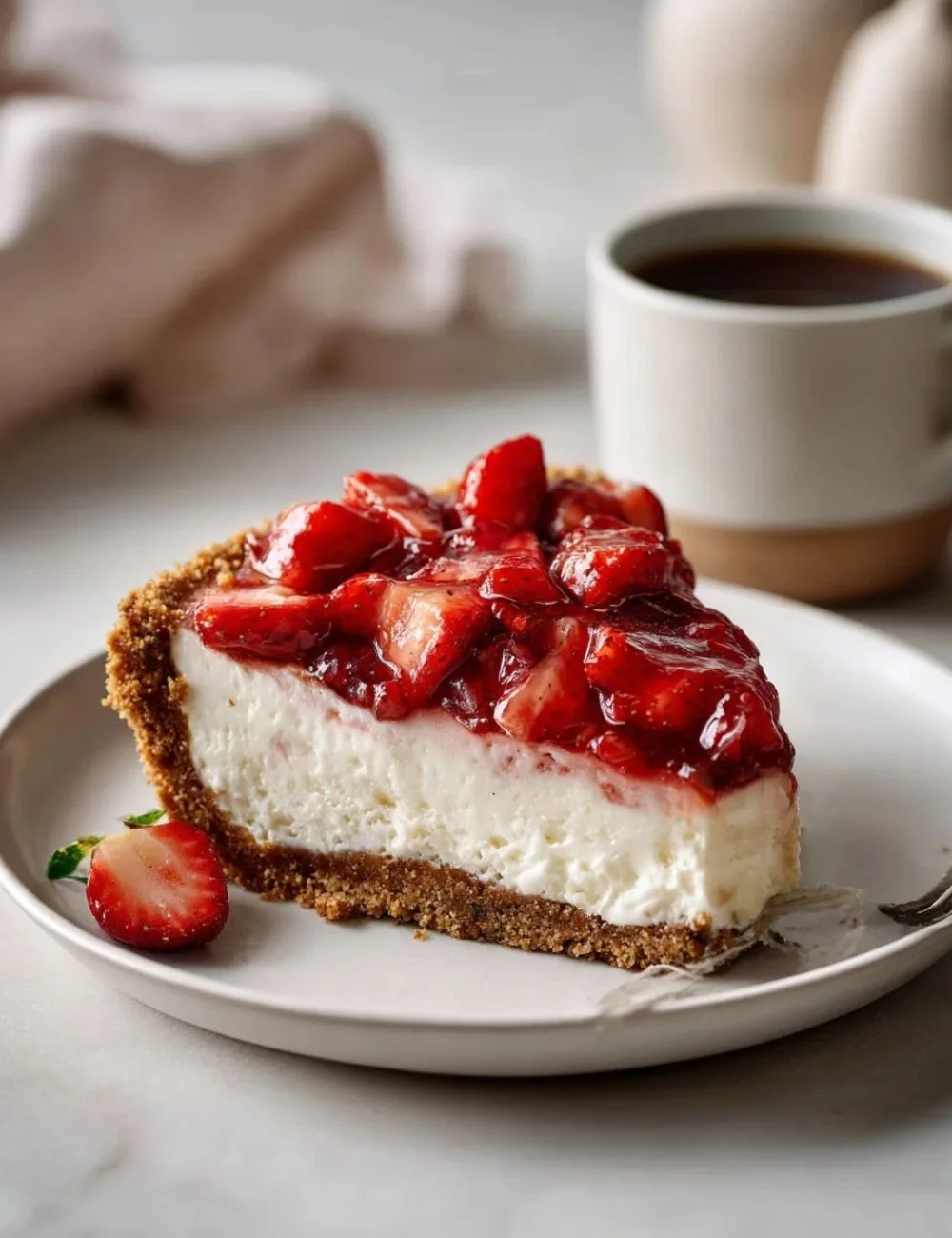 Strawberry Rhubarb Cheesecake Pie