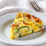 Delicious Zucchini Frittata baked with fresh vegetables and herbs.