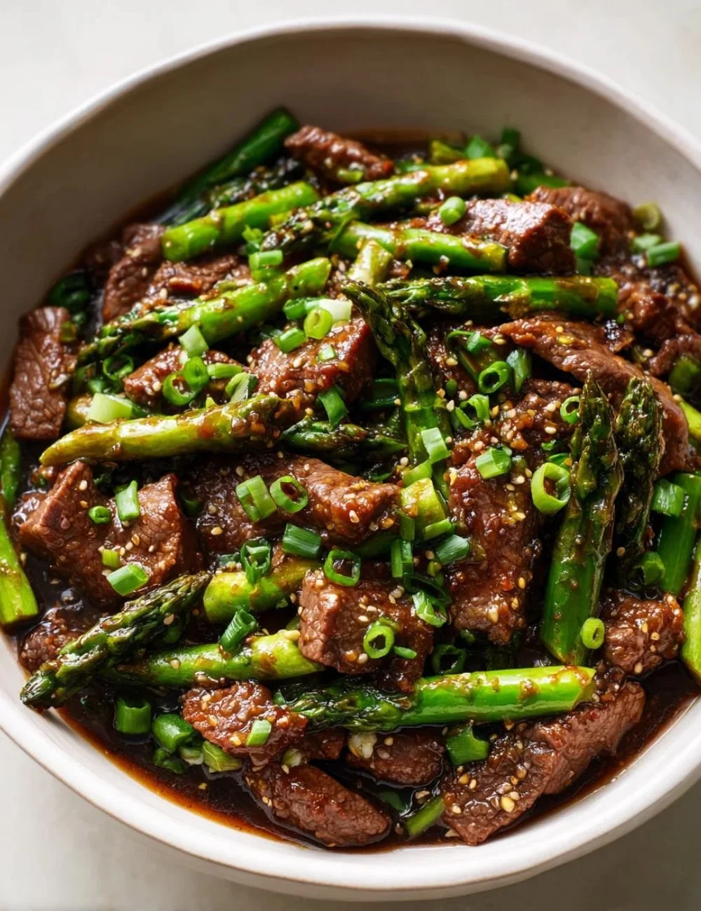 Beef Asparagus Stir Fry With Garlic Sauce