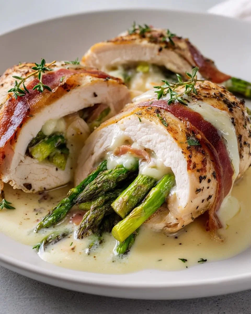 Brie Asparagus Beef Prosciutto Stuffed Chicken Delight