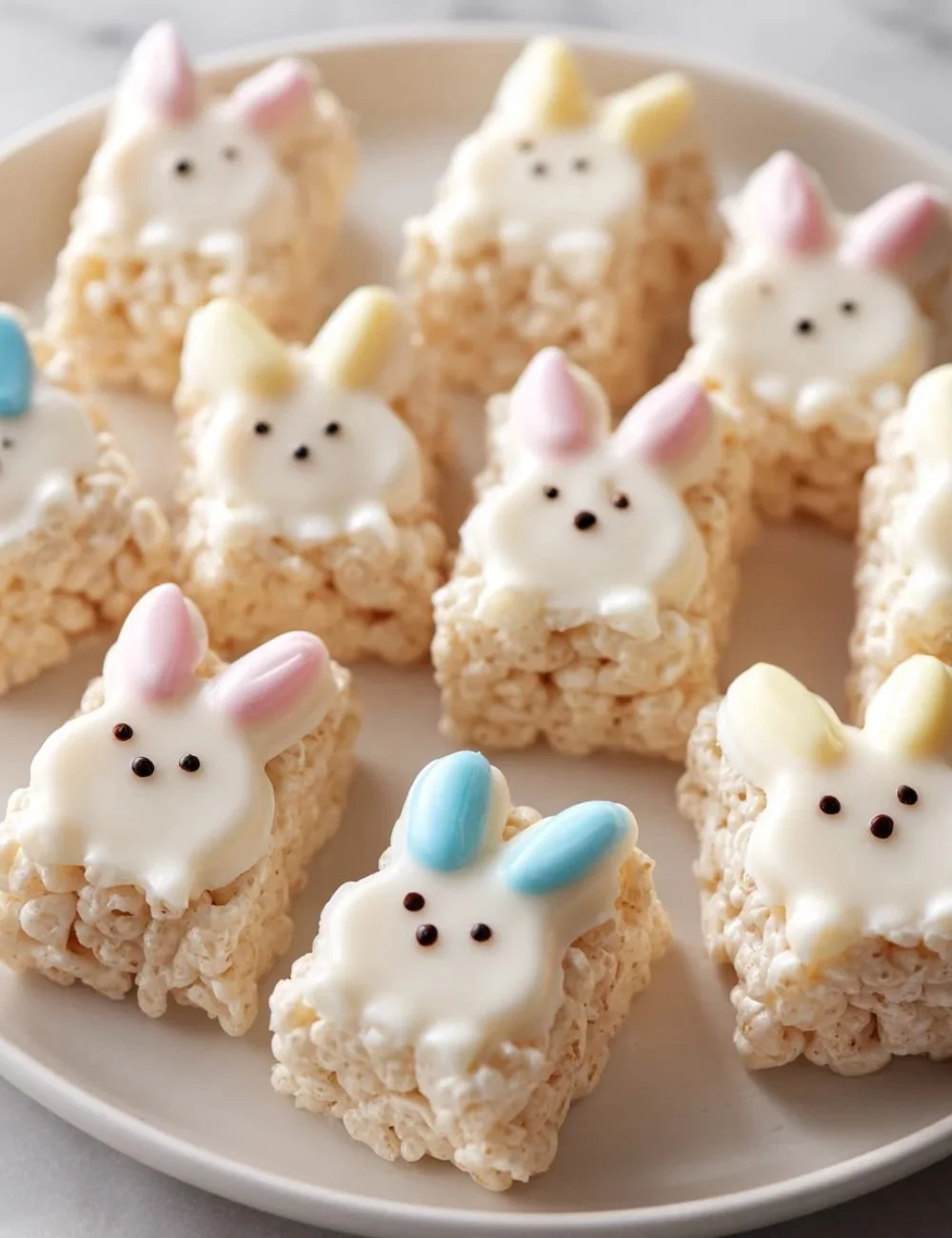 Bunny Shaped Rice Krispies Treats