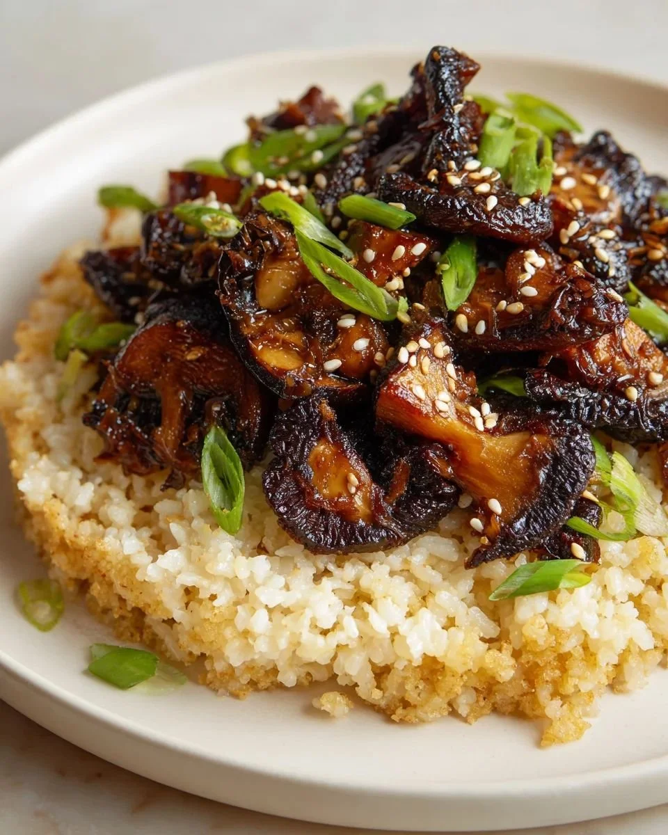 Crispy Miso Mushroom Rice