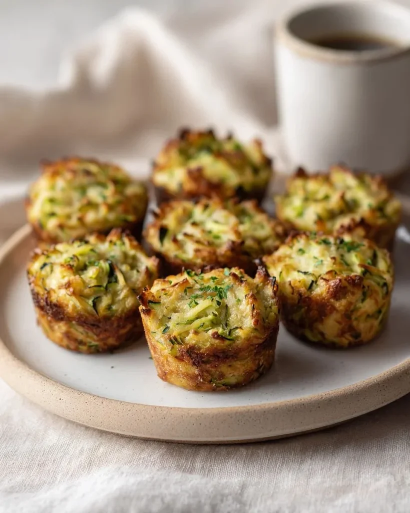 Crispy zucchini garlic bites served as a tasty snack or appetizer