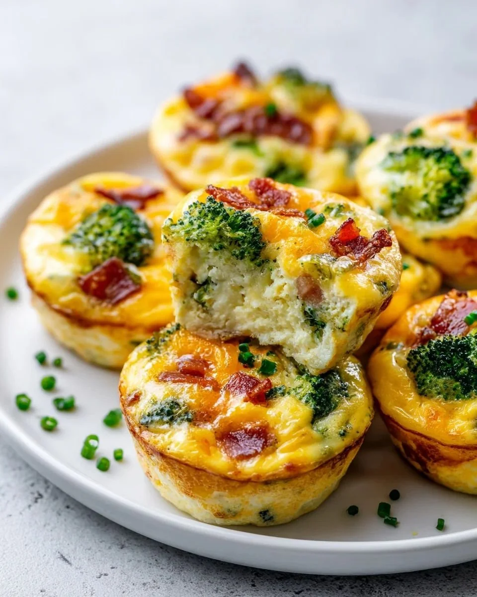 Delicious Broccoli Beef Bacon Egg Muffins