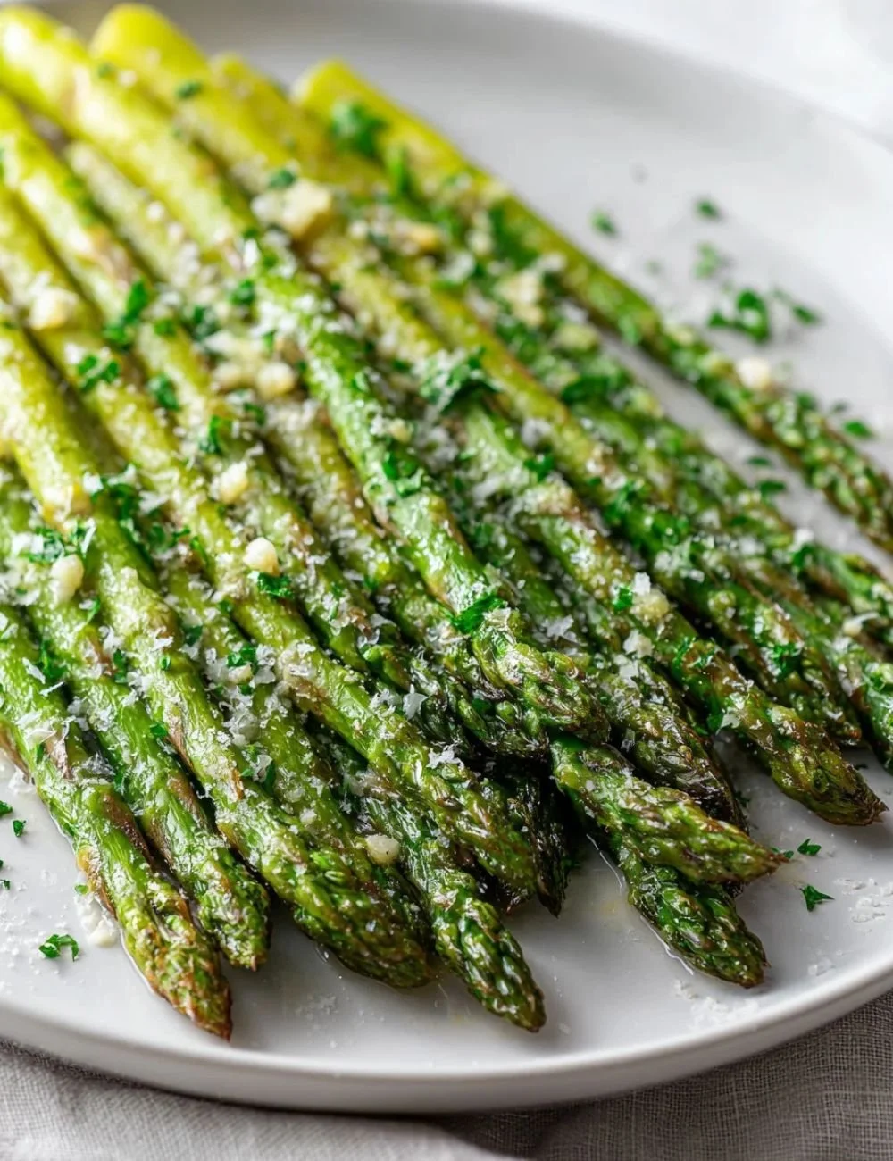 Easy Garlic Roasted Asparagus with Parmesan