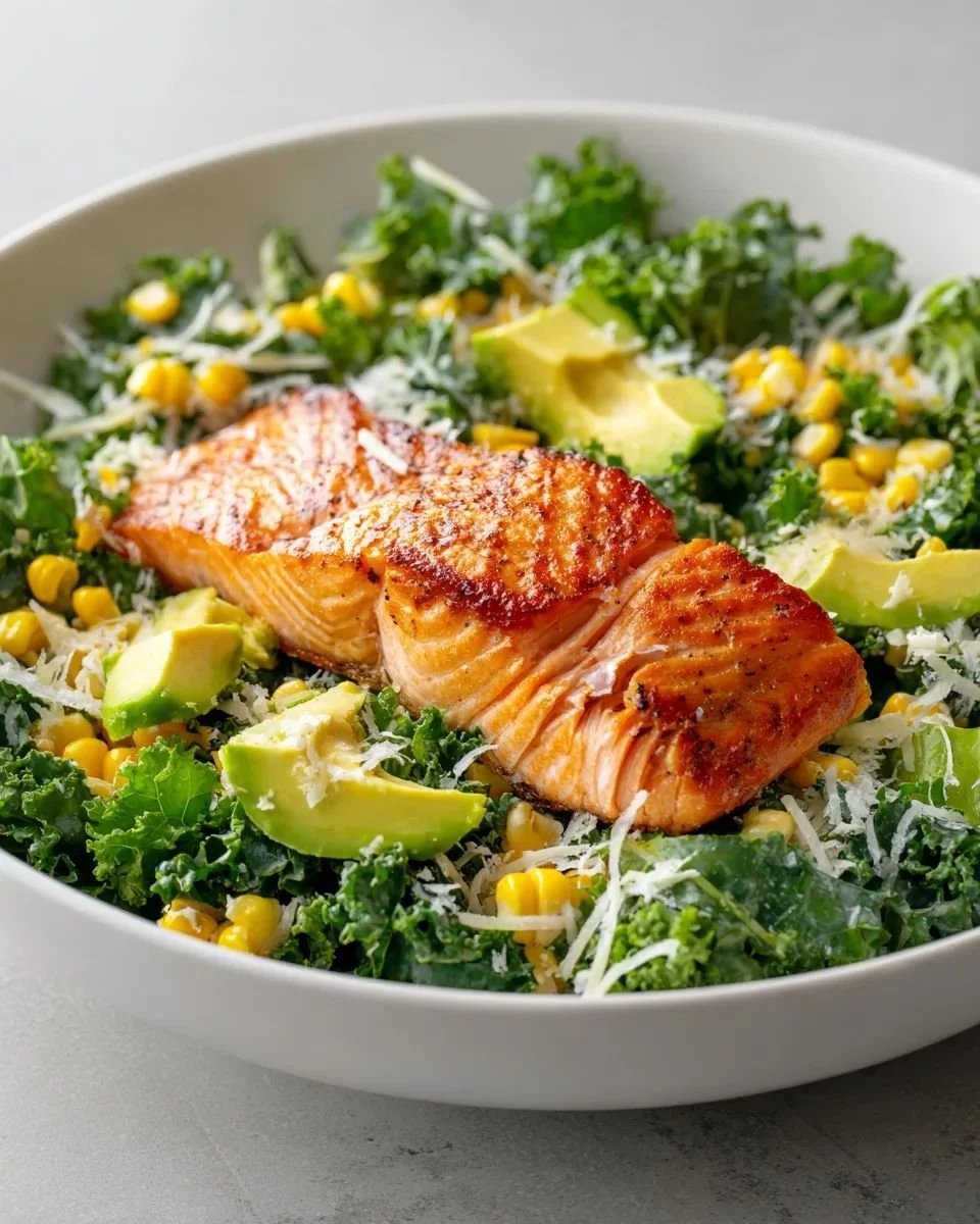 Grilled Salmon Salad with Non-Alcoholic Ale & Parmesan Delight