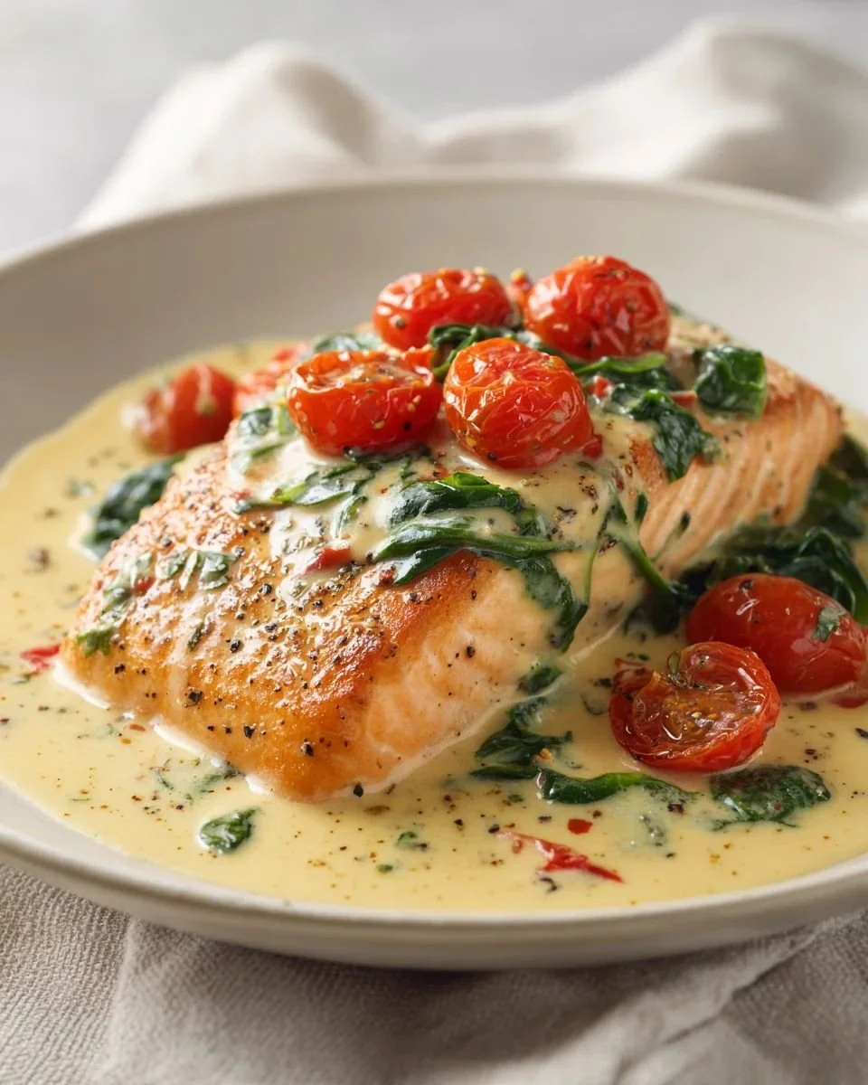 High Protein Marry Me Salmon Skillet