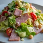 A vibrant Italian Chopped Salad with colorful vegetables and dressing